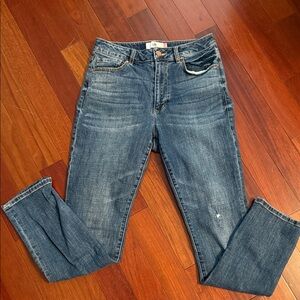 CAbi Dark Blue Denim Jeans Classic Straight Leg Size 6